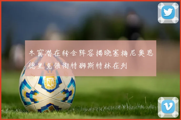 冬窗潜在转会阵容揭晓塞梅尼奥恩德里克领衔特狮斯特林在列